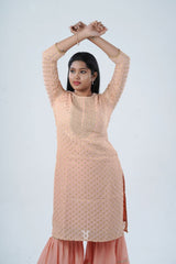 Exquisite Jaguard Sharara Suit - Elegant Embroidery, Sequins & Stone Work KURTI JCS Fashions