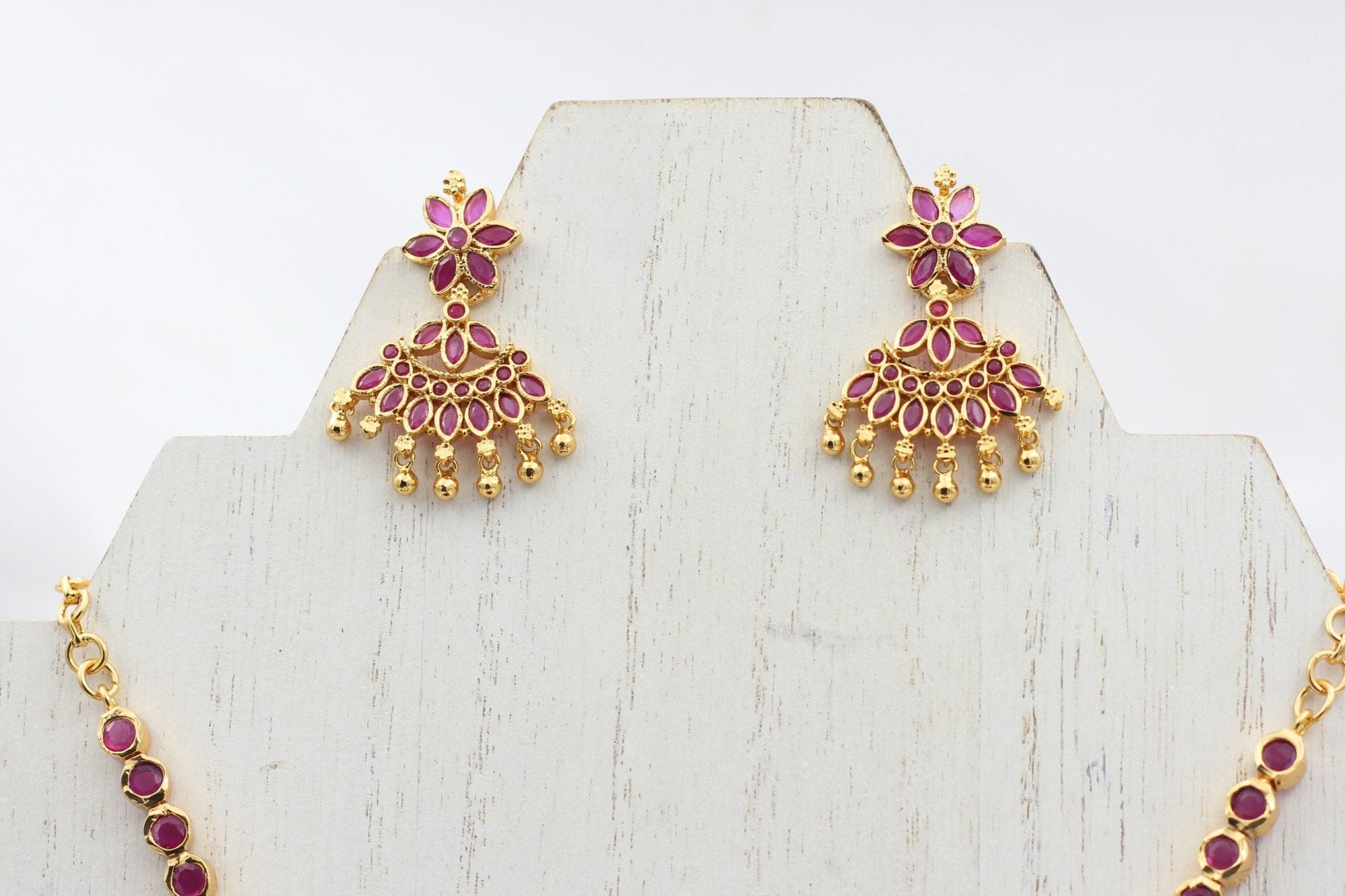 Exquisite Kemp Stone Jewelry Neck Set: Handcrafted and High-Quality Alloy Jewelry JCS Fashions
