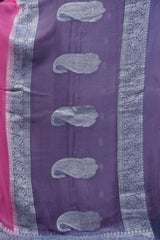 Exquisite Khaddi Georgette Sarees: Allover Silver Weaving SAREE JCS Fashions