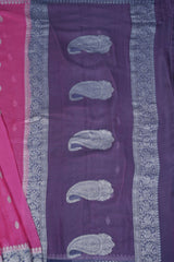 Exquisite Khaddi Georgette Sarees: Allover Silver Weaving SAREE JCS Fashions