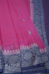 Exquisite Khaddi Georgette Sarees: Allover Silver Weaving SAREE JCS Fashions