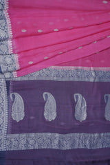 Exquisite Khaddi Georgette Sarees: Allover Silver Weaving SAREE JCS Fashions