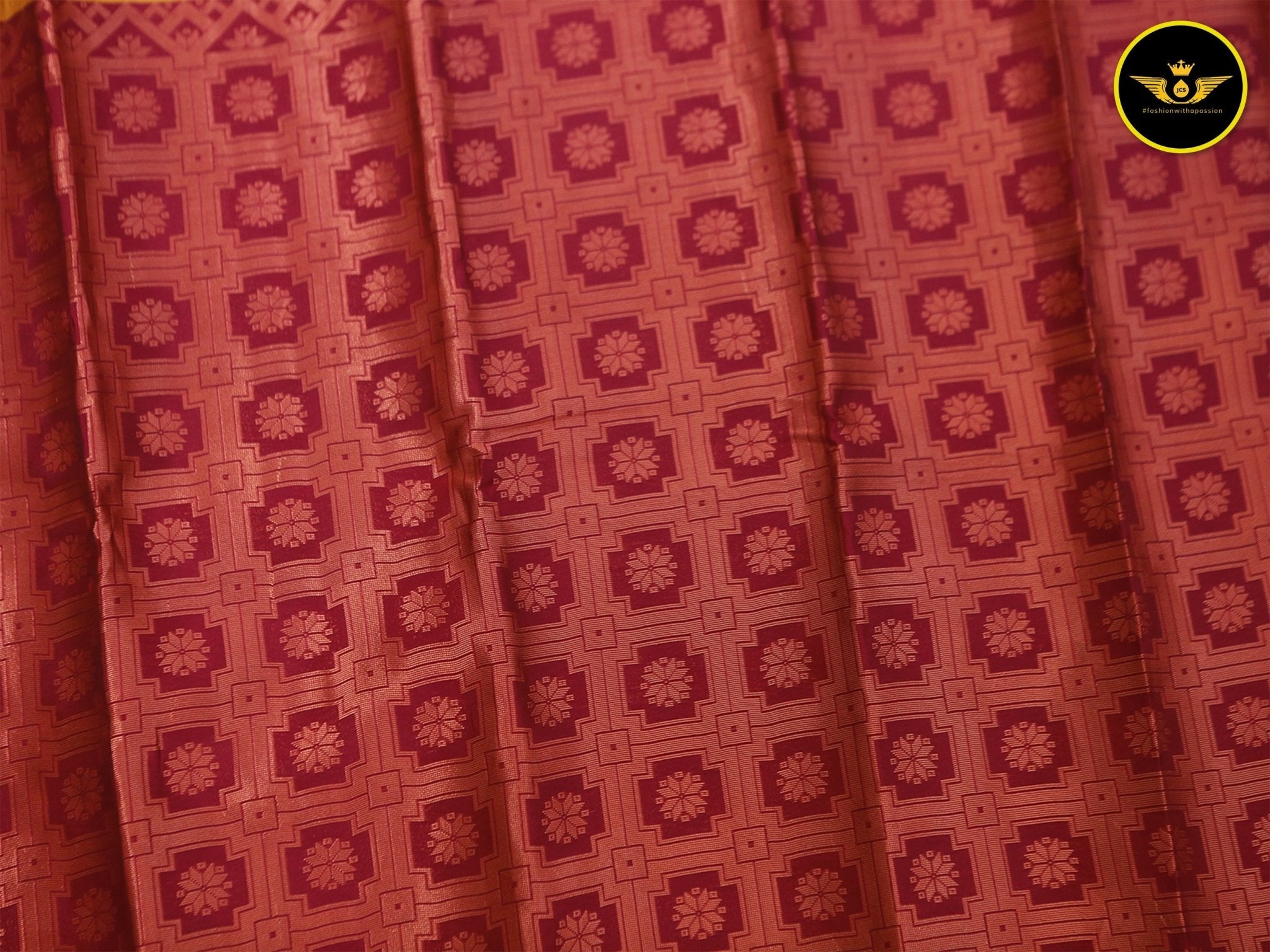 Exquisite Rangoli Art Silk Saree with Kolam Design - Lightweight Saree JCS Fashions