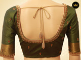 Exquisite Semi Silk Saree with Aari Work Blouse: Elevate Your Style! SAREE JCS Fashions