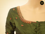 Exquisite Semi Silk Saree with Aari Work Blouse: Elevate Your Style! SAREE JCS Fashions