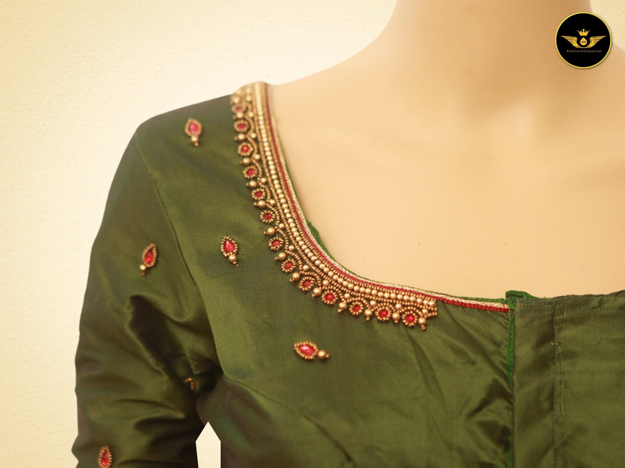 Exquisite Semi Silk Saree with Aari Work Blouse: Elevate Your Style! SAREE JCS Fashions
