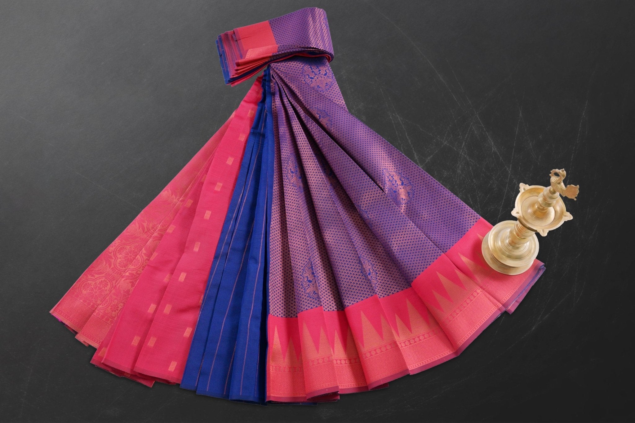 Exquisite Zari Work Saree with Unique Dual-Border Design - JCS Fashion Saree JCS Fashions