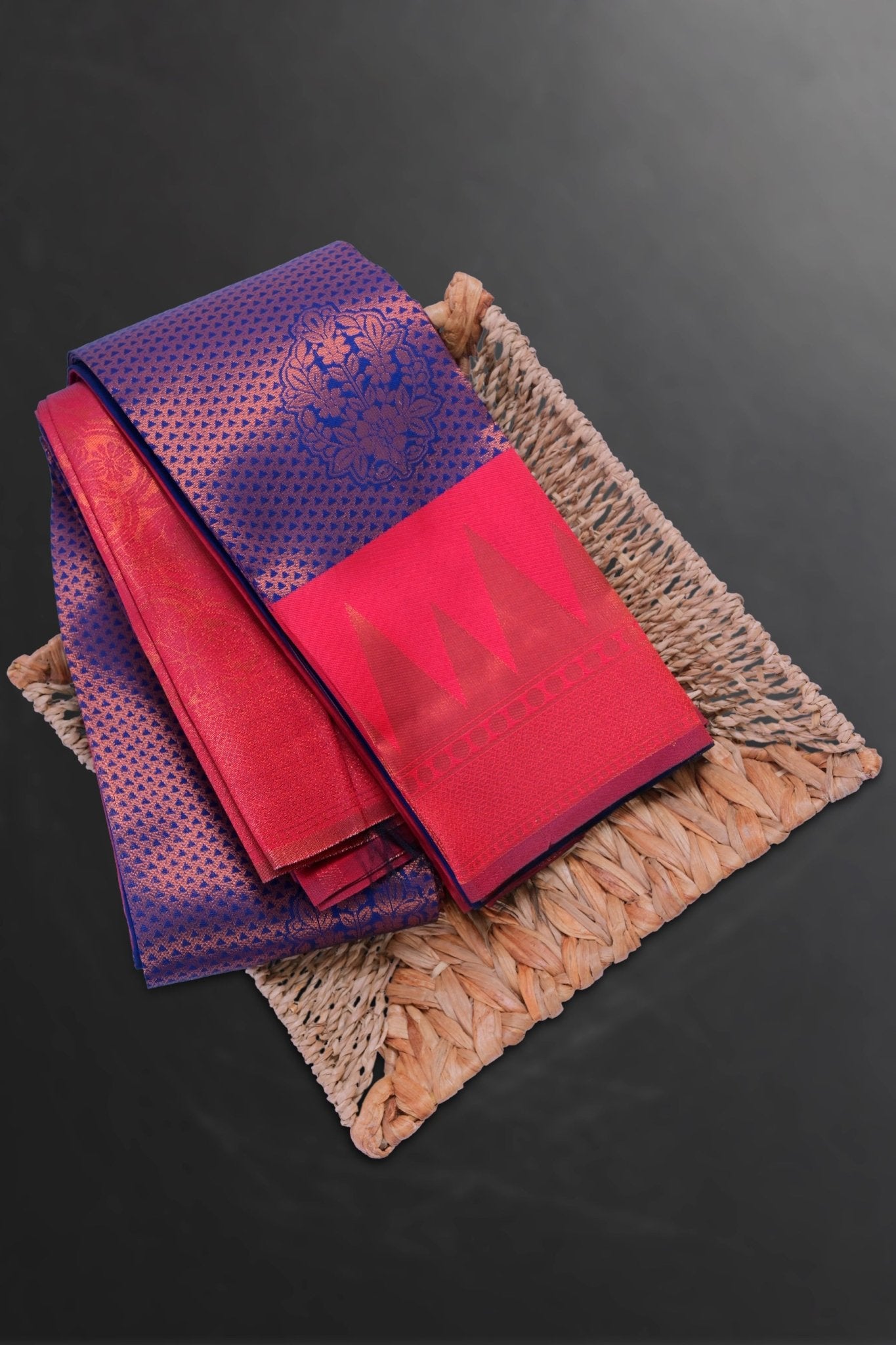 Exquisite Zari Work Saree with Unique Dual-Border Design - JCS Fashion Saree JCS Fashions Blue 5.5 meters
