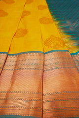 Handloom Double Warp Pure Silk Saree & Tailored Blouse - View 4 - JCS Fashions