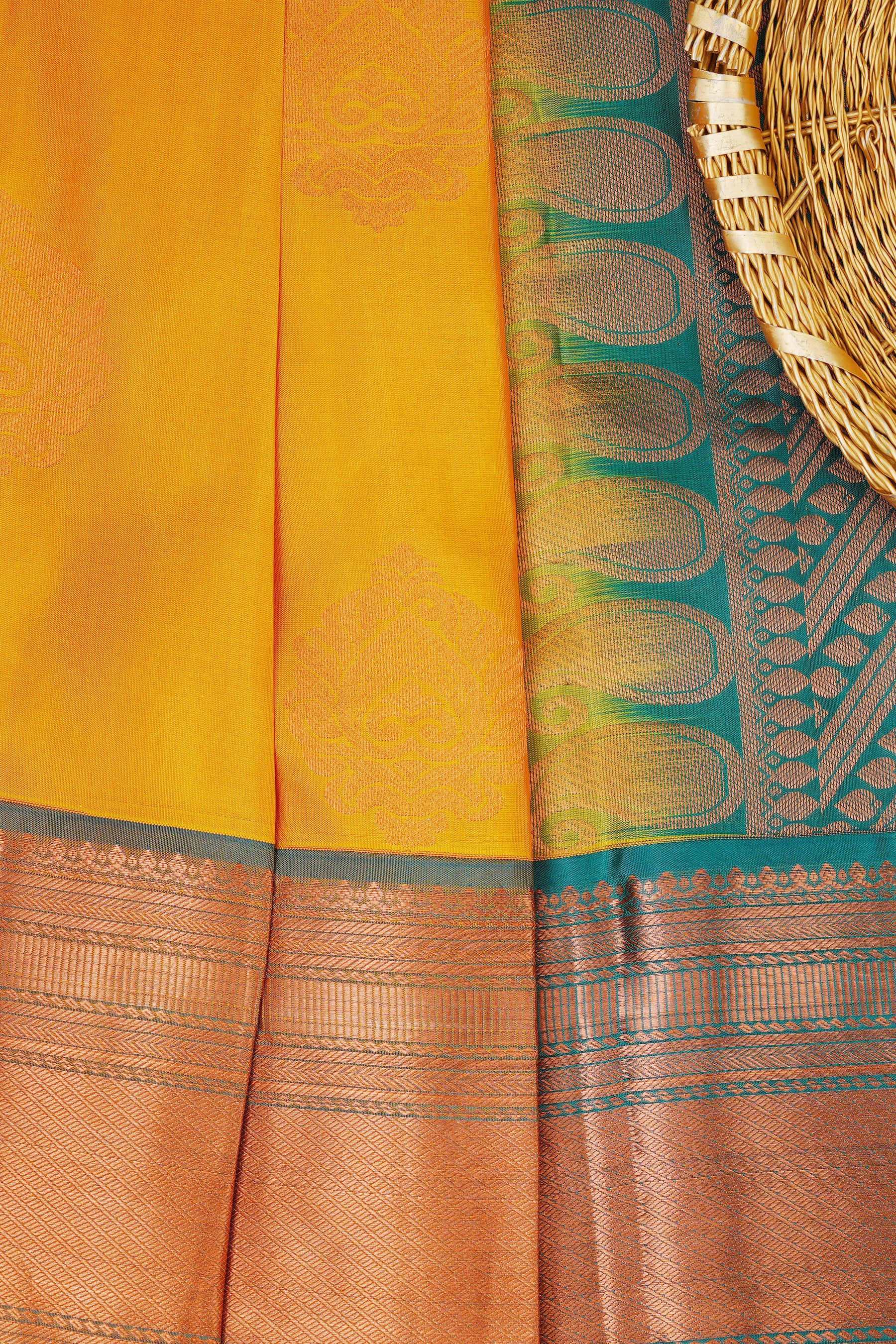 Handloom Double Warp Pure Silk Saree & Tailored Blouse - View 2 - JCS Fashions