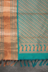 Handloom Double Warp Pure Silk Saree & Tailored Blouse - View 5 - JCS Fashions