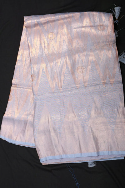 Golden Zari Temple Weaving Soft Semi-Silk Saree With Blouse SAREE JCS Fashions