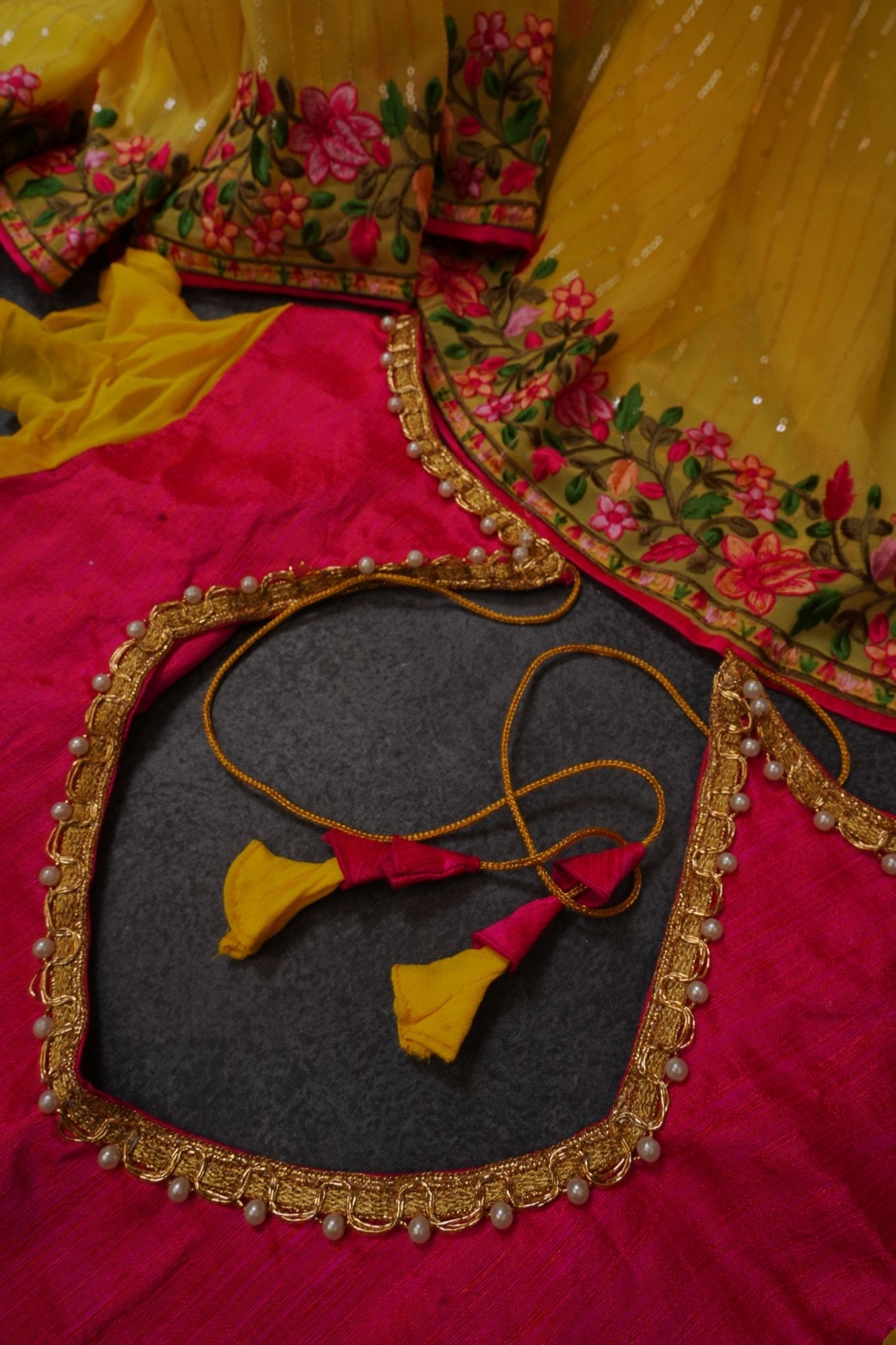 Gorgeous Georgette Sequins Saree in Stunning Yellow - JCS Fashions