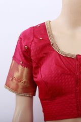 Green Korvai Buttis Semi Silk Saree: Designer Tassels, Maggam Work Blouse SAREE JCS Fashions