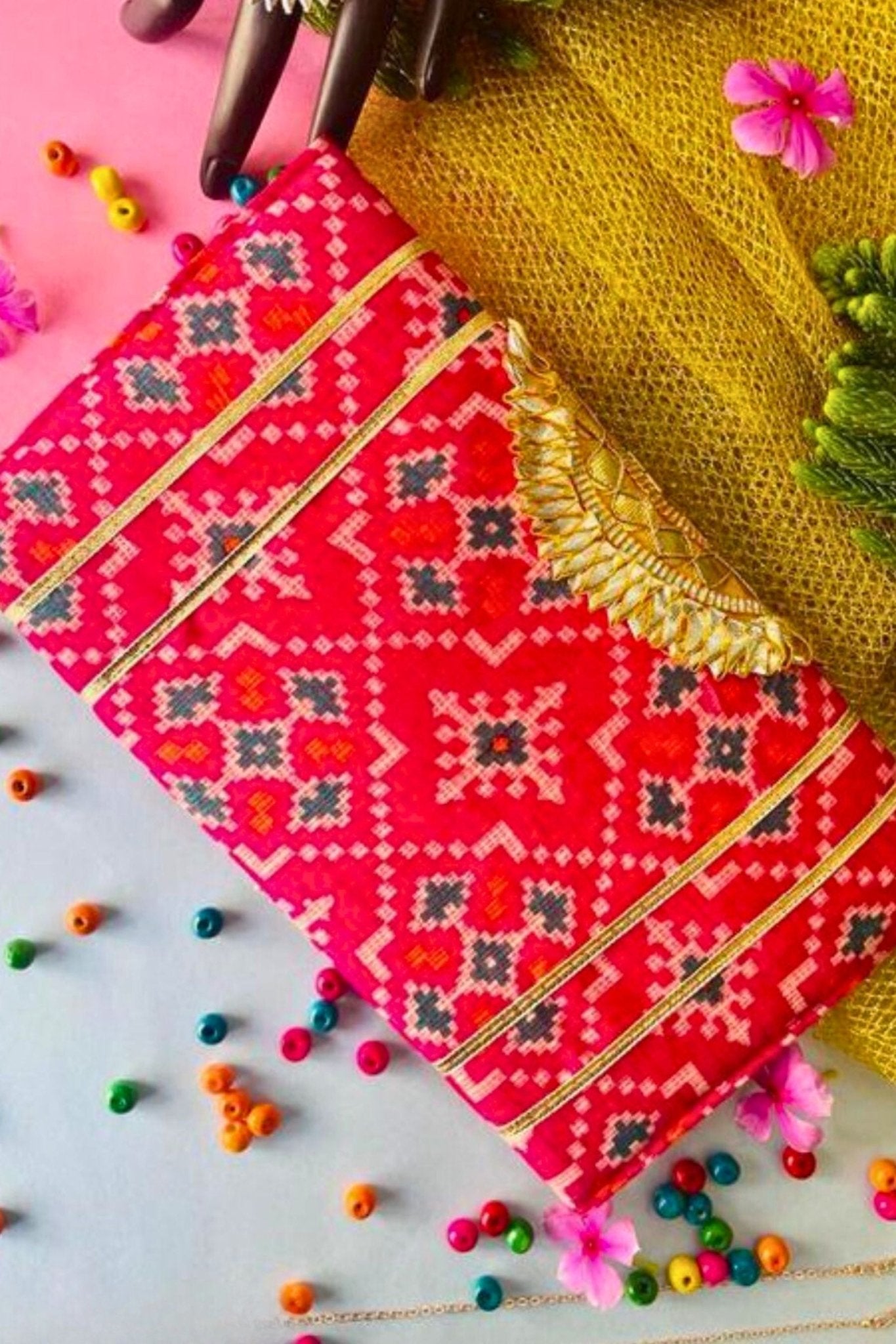 Hand-Embroidered Fabric Clutch Bag: Traditional for Special Festivities Clutch JCS Fashions
