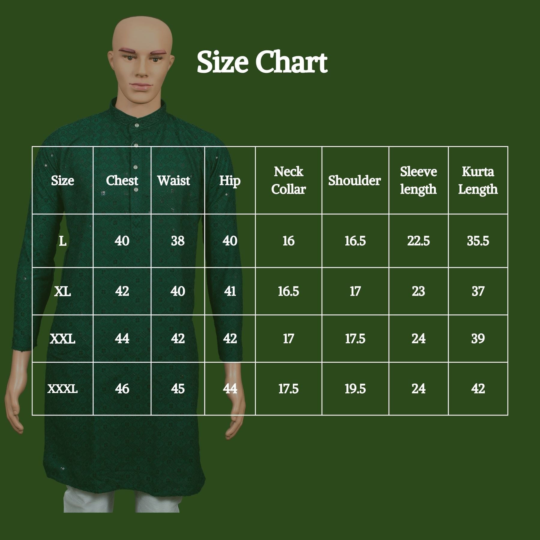 Hand-Embroidered Men's Lakhnavi Kurta with Sequin Details Men JCS Fashions