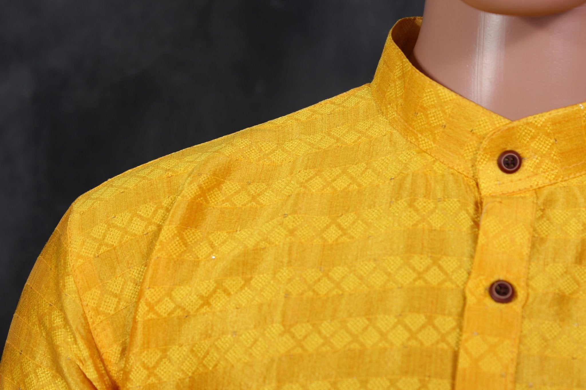 Hand-Sewn Sequin Men's Kurta Pyjama for Exquisite Haldi Ceremonies Men JCS Fashions