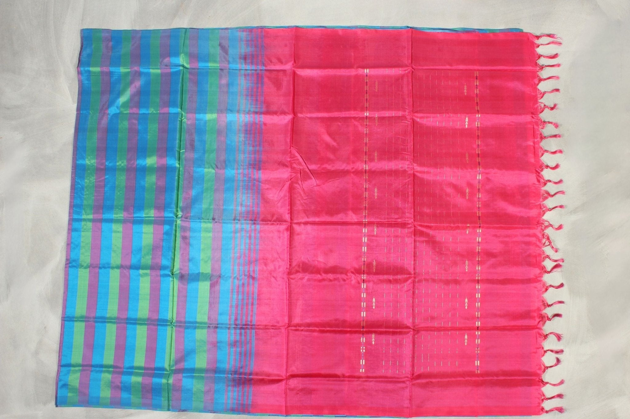 Hand-Woven Banana Pith Saree - Borderless Chic and Sustainable Saree JCS Fashions