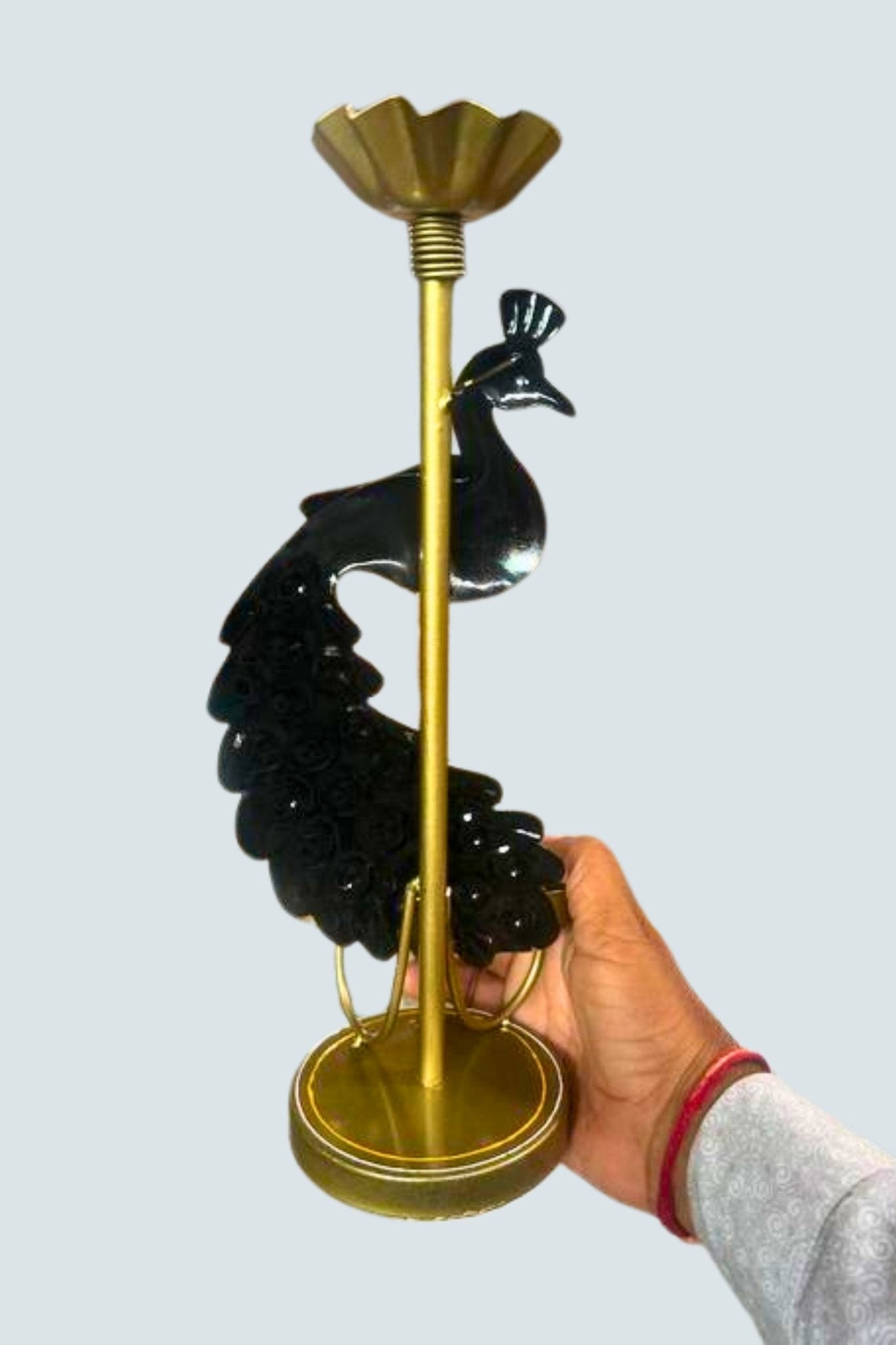 Handcrafted Iron Peacock Pair Candle Holder Showpiece for Elegant Decor Gift JCS Fashions