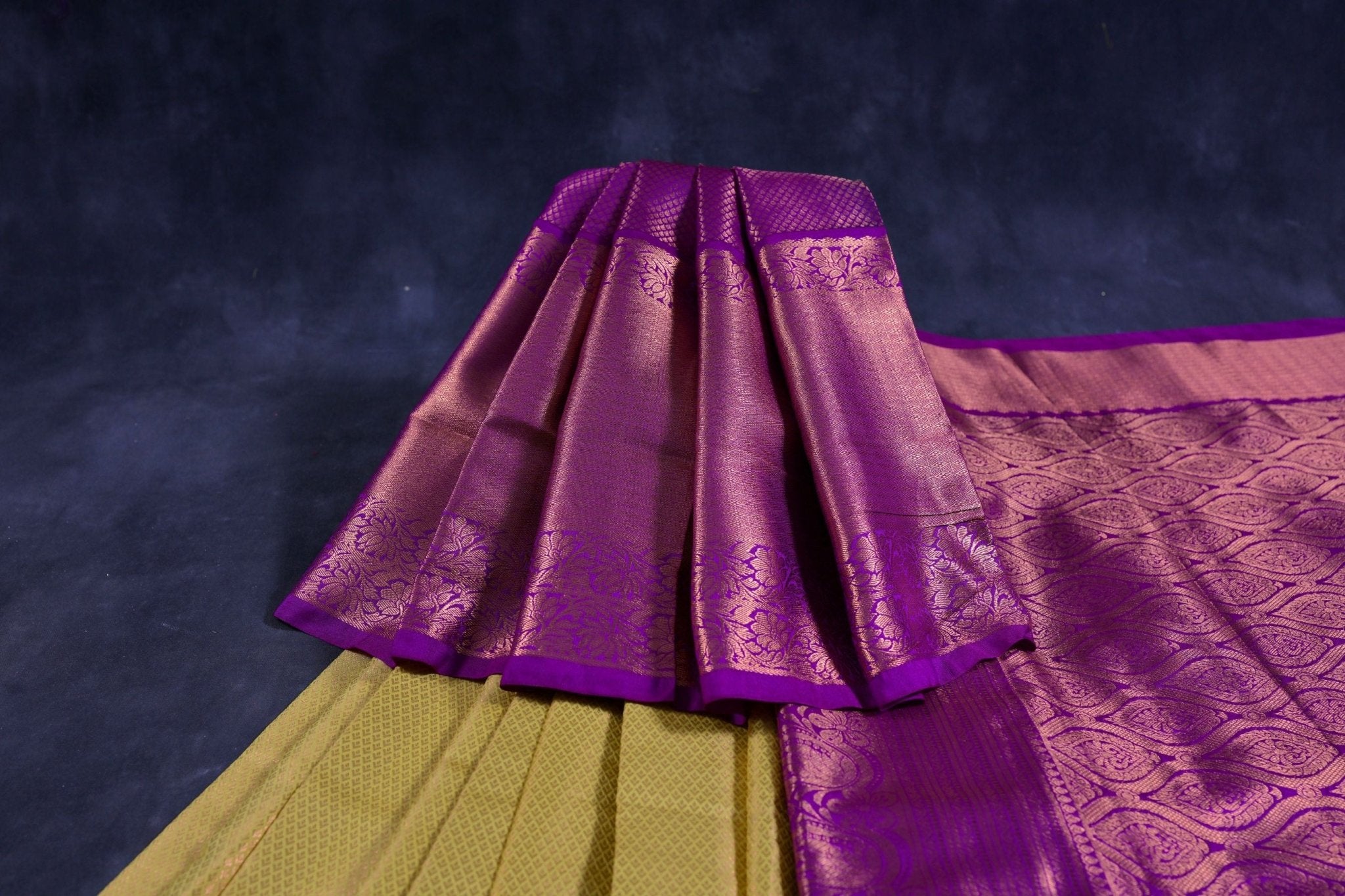 Handcrafted Pure Kanchipuram Silk Saree with Golden Butties Saree JCS Fashions