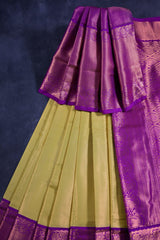 Handcrafted Pure Kanchipuram Silk Saree with Golden Butties Saree JCS Fashions