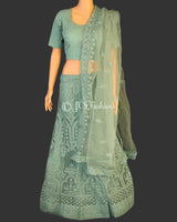 Heavy Designer Lehenga in Blueish Green LEHANGA JCS Fashions Pleasant Green Medium (38)