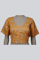 Ikkat Elegance: JCS Fashions Exclusive Pure Cotton Blouse Blouse JCS Fashions light orange 38