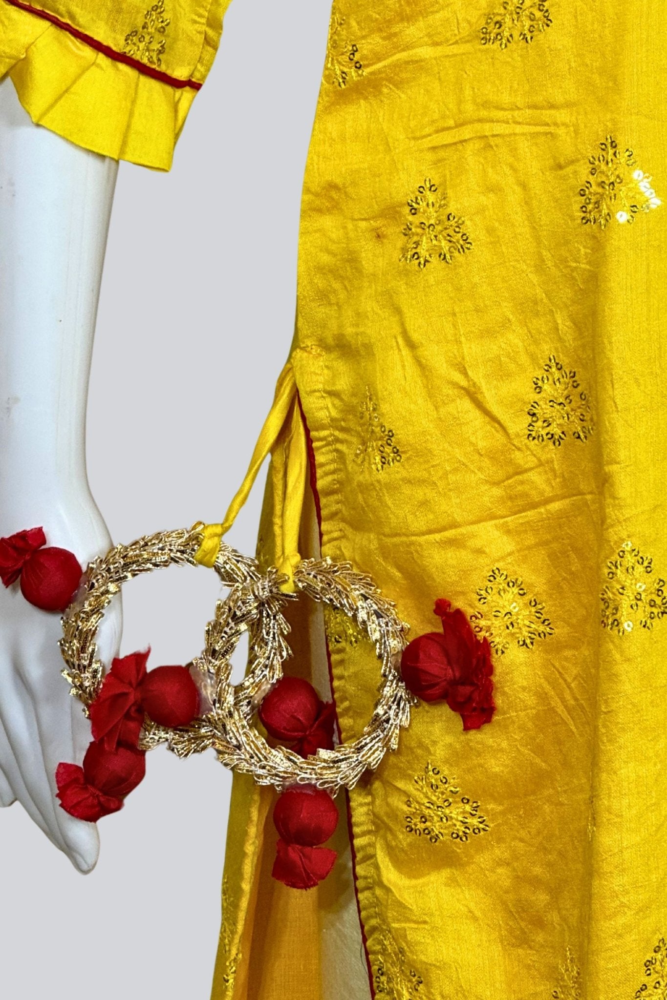 Indian Fashion Kurti, Muslin Silk Fabric Beautiful Butti Ghatchola - JCS Fashions