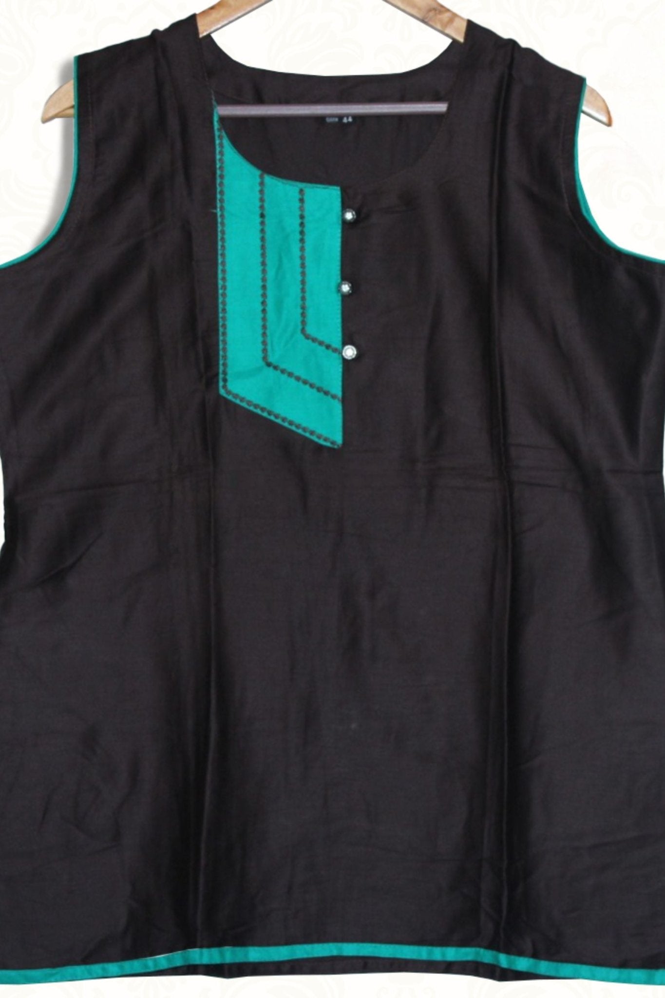 Indian Fine Silk Cotton Kurti sleeveless for women - JCS Fashions