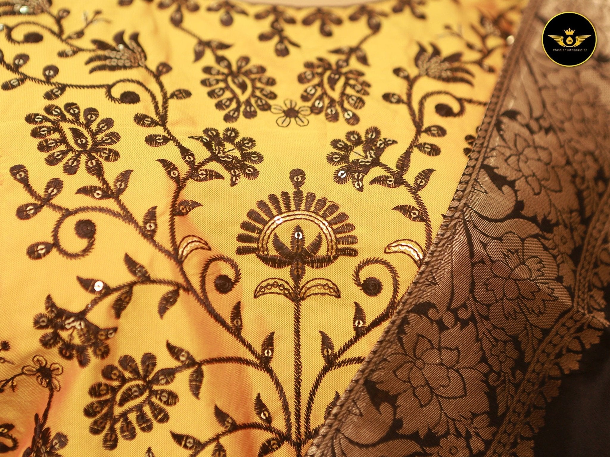 Indian Long Frock with Banarasi Dupatta. KURTI JCS Fashions
