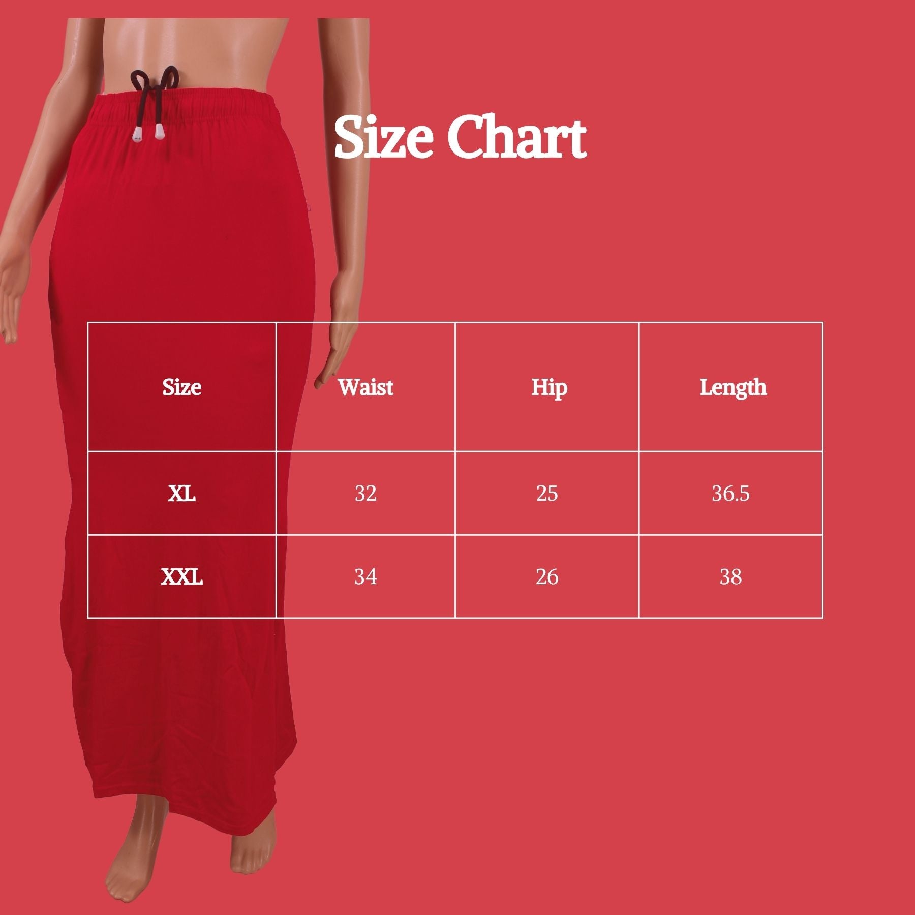 Inskirt 4-Way Lycra Shapewear | Seamless Fit and Tummy Control Inskirt JCS Fashions