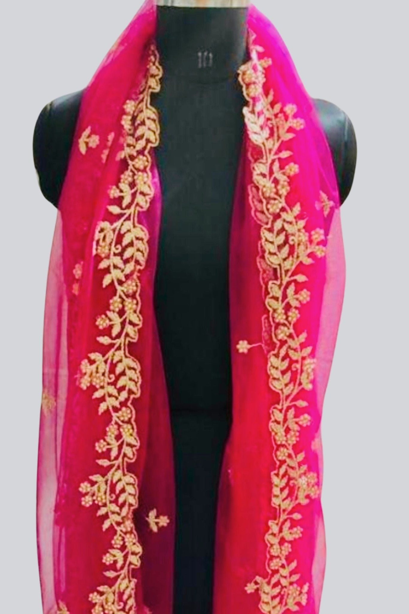 JCS Elegance Embellished Beaded Net Dupatta for Chic Ethnic Ensembles Dupatta JCS Fashions