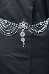 JCS Fashion's Glamorous Multi-Layer White Stone Hip Chain -High-Shine Jewelry JCS Fashions