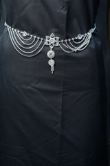 JCS Fashion's Glamorous Multi-Layer White Stone Hip Chain -High-Shine Jewelry JCS Fashions White 18-38"