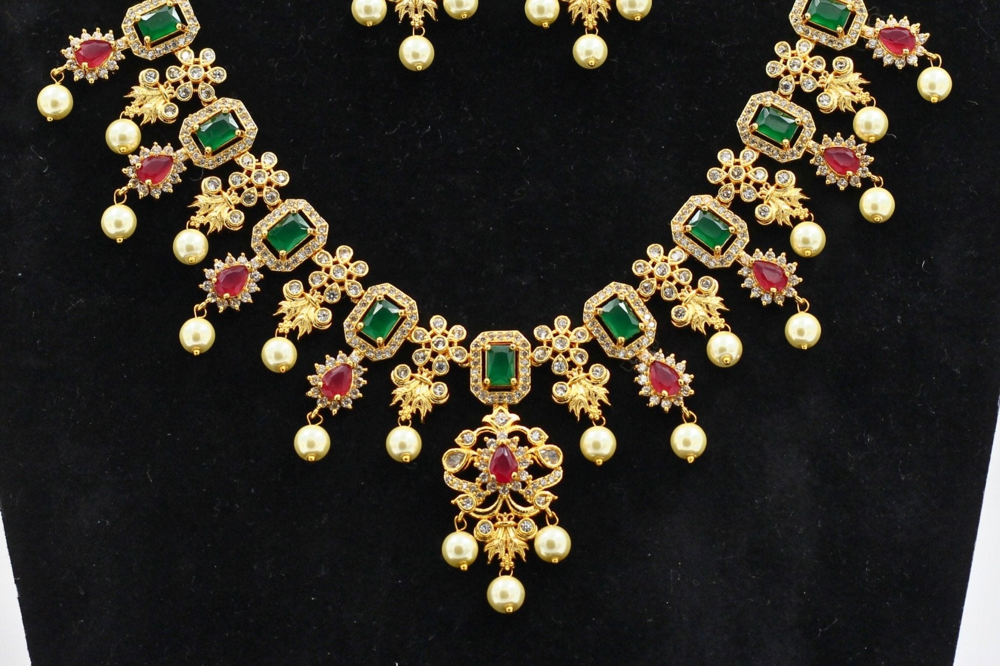 JCS Fashion's Luxurious 1 Gram Gold Necklace and Earring Set Jewelry JCS Fashions