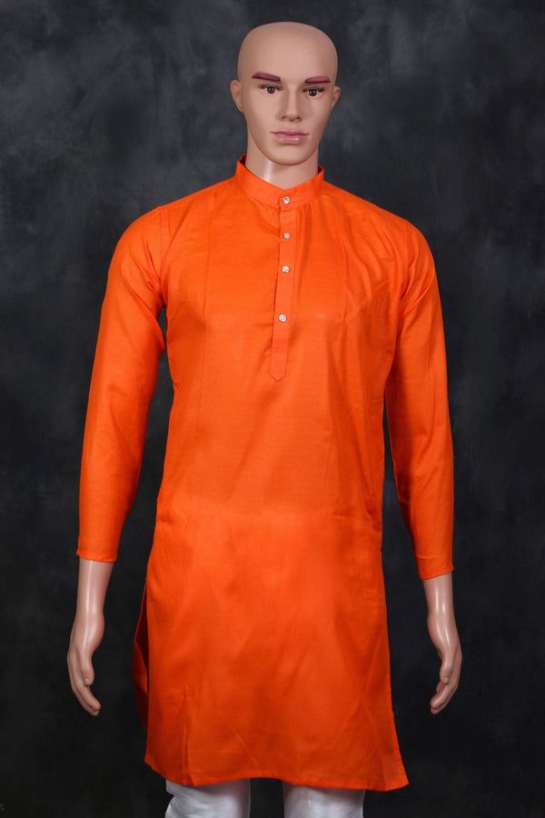 JCSFashions' Comfy Kid's Cotton Kurta - Versatile Style for Spirited Boys BOYS JCS Fashions Orange 28