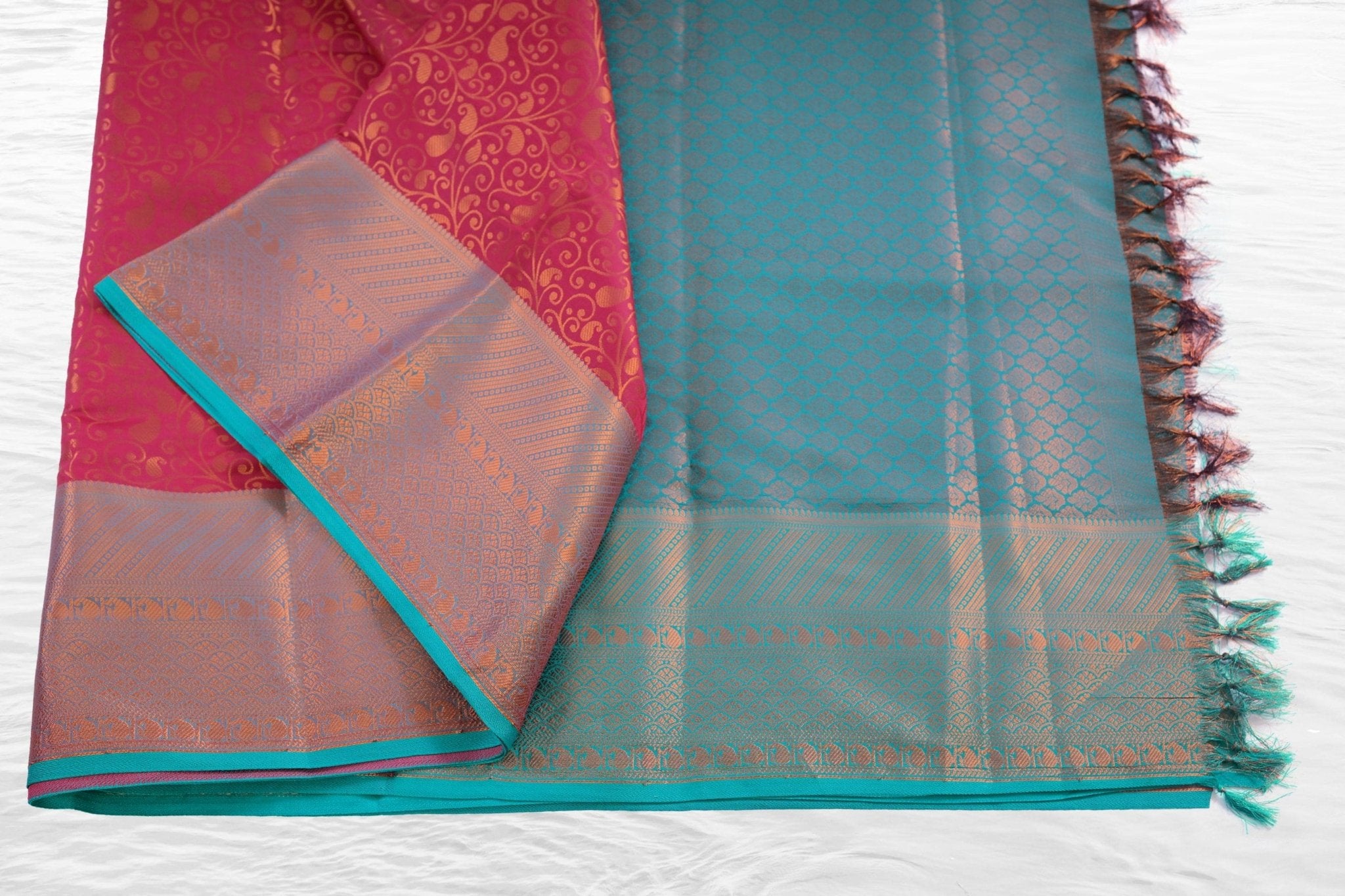 JCSFashions Grandeur Semi Silk Saree with Golden Zari & Exotic Designs Saree JCS Fashions