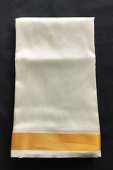 Men's 8 MULAM Traditional Cream Veshti- Blend of Comfort & Elegance Men JCS Fashions Cream Free Size
