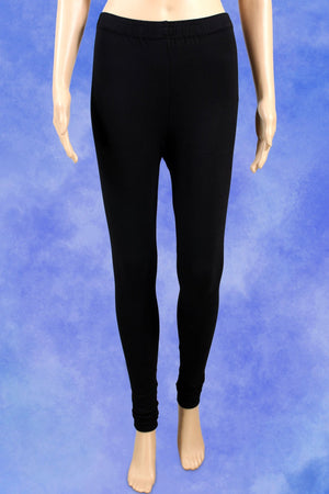 Black Cotton Leggings - Breathable & Ultra-Comfortable