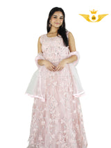 Stunning Fit & Flare Floor Length Dress with real mirror work!