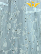 Stunning Fit & Flare Floor Length Dress with real mirror work!