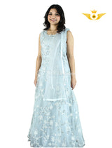 Stunning Fit & Flare Floor Length Dress with real mirror work!