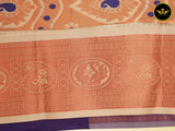 Kanchipuram Handloom Soft Silk Saree with Golden and Silver Zari Saree JCS Fashions