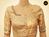Kanchipuram Semi-Bridal Saree with Dazzling Zari Work throughout SAREE JCS Fashions