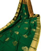 Semi Silk Saree - Green