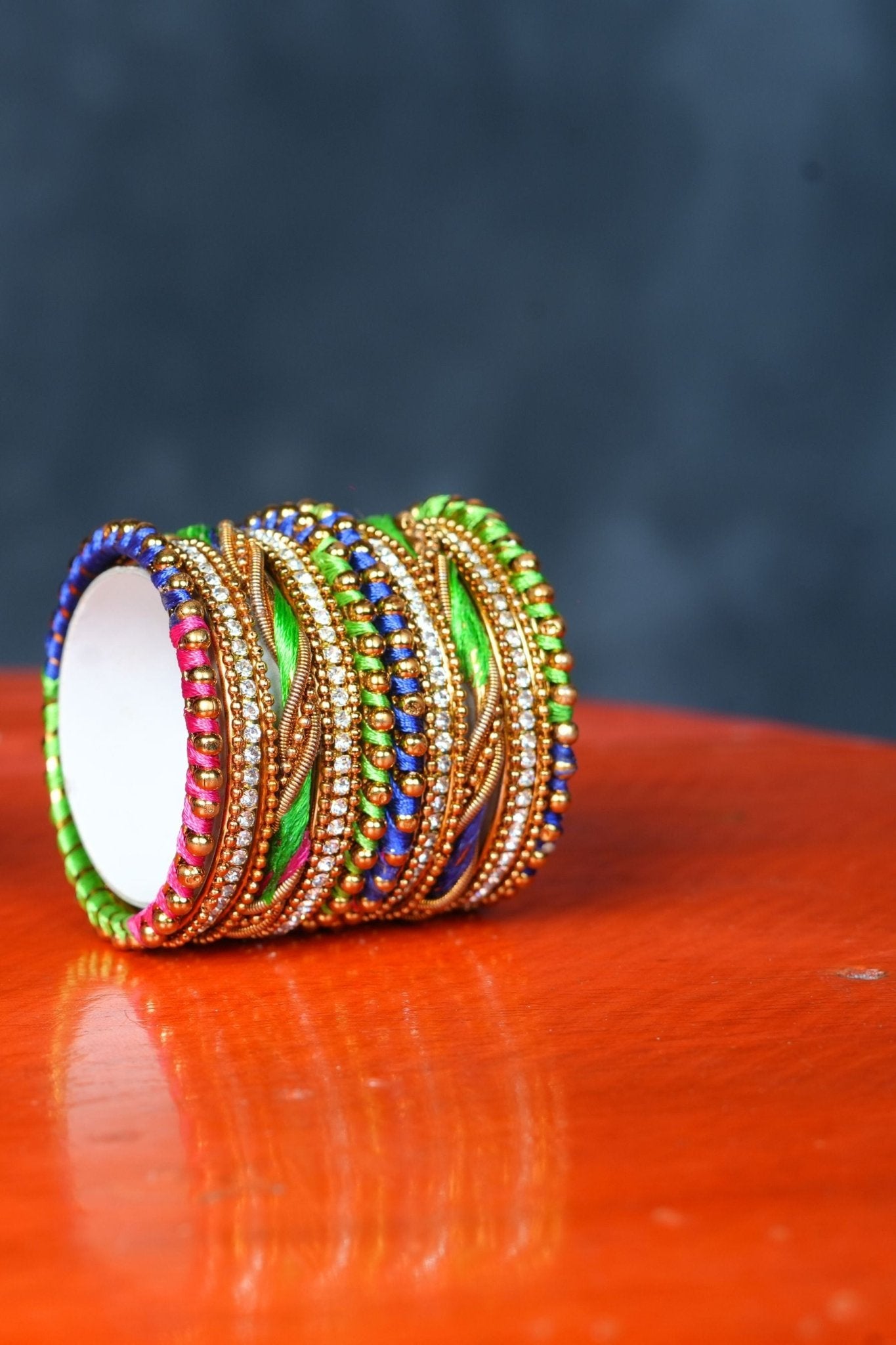 Kids' Silk Thread Bangles with Stone & Bead Embellishments - JCSFashions Jewelry JCS Fashions
