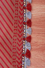 Korvai Buttis Semi Silk Saree - Designer Tassels & Maggam Work Blouse SAREE JCS Fashions