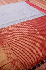 Korvai Buttis Semi Silk Saree - Designer Tassels & Maggam Work Blouse SAREE JCS Fashions