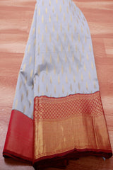 Korvai Buttis Semi Silk Saree - Designer Tassels & Maggam Work Blouse SAREE JCS Fashions