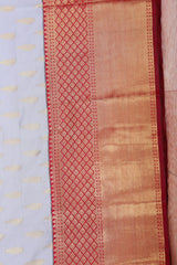 Korvai Buttis Semi Silk Saree - Designer Tassels & Maggam Work Blouse SAREE JCS Fashions